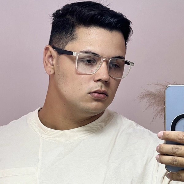 Armação de Óculos 76006 Quadrado Translucido